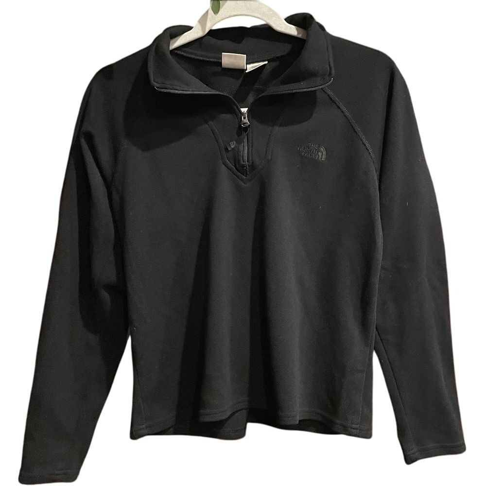 THE NORTH FACE Quarter Zip Pullover Black Size Medium